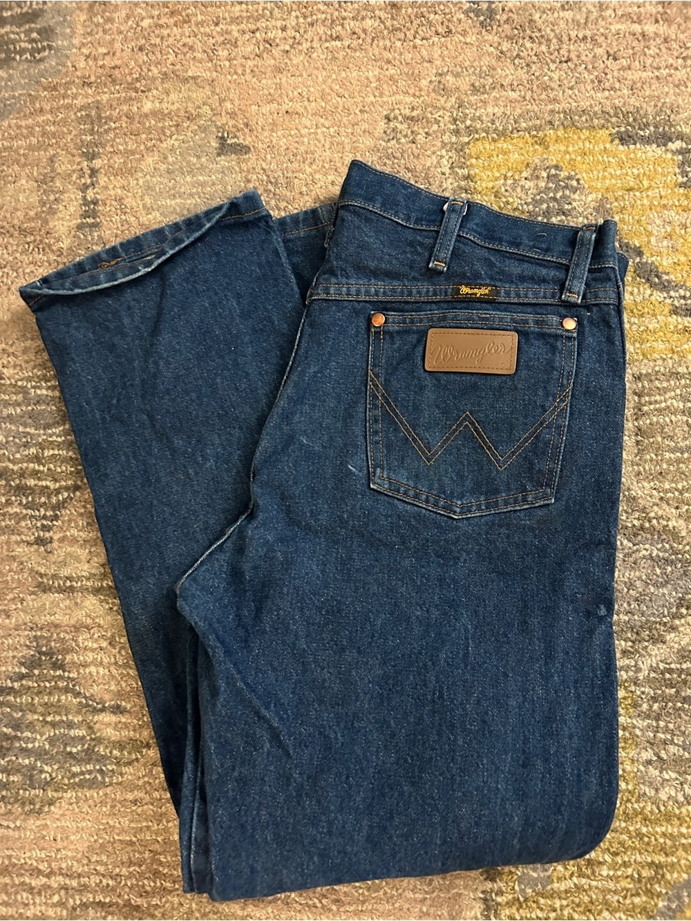 Wrangler Men’s Dark Blue Bootcut Jeans 35x30